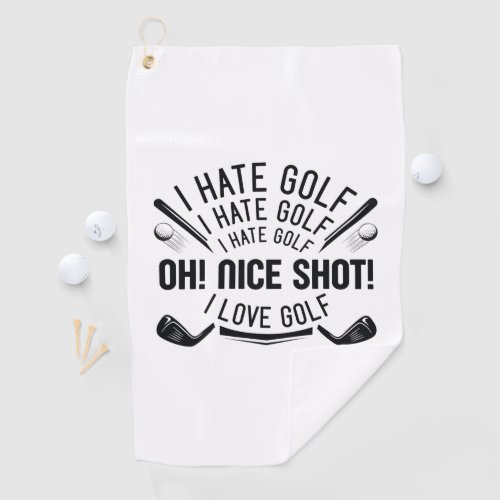 I Hate Golf Golf Towel