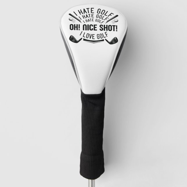 I Hate Golf  Head Cover (Front)
