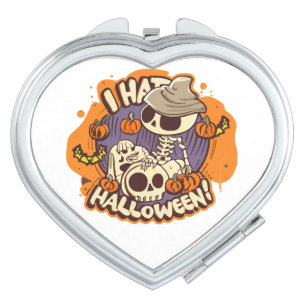 i hate halloween compact mirror