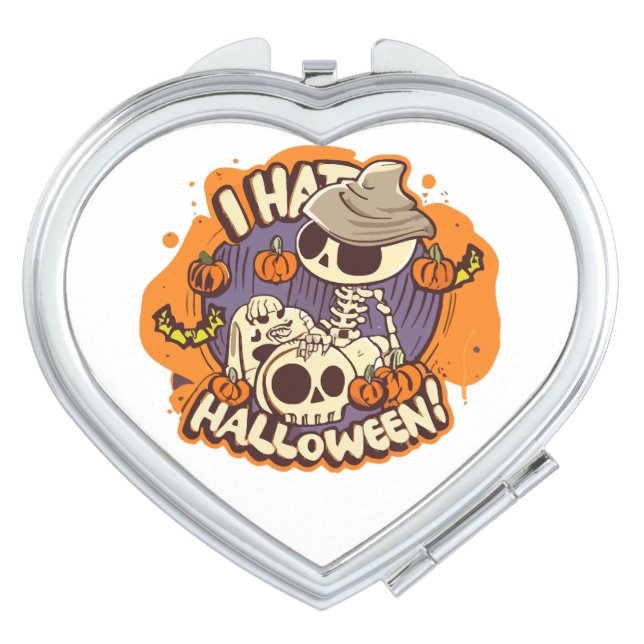 i hate halloween compact mirror (Front)