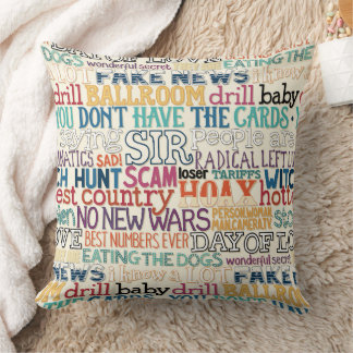 I hate how stupid everything is typography throw pillow