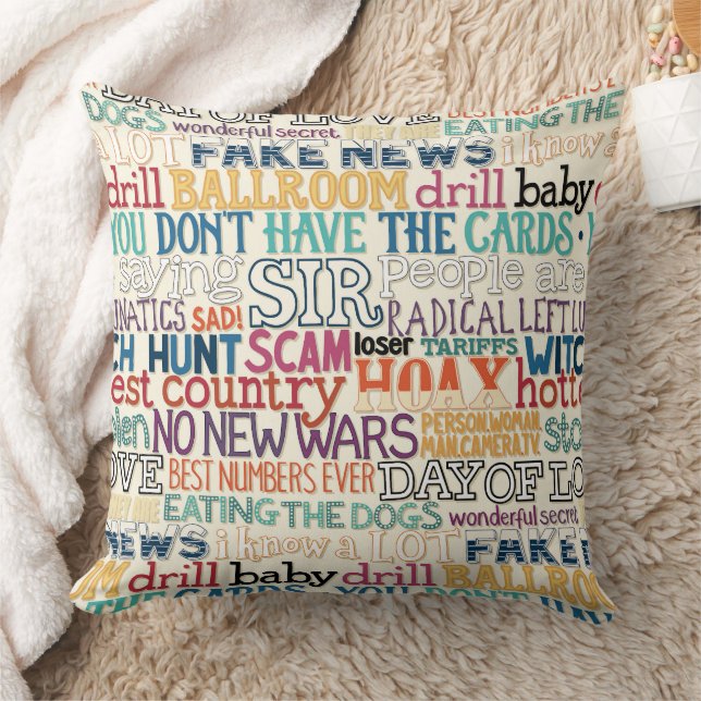 I hate how stupid everything is typography throw pillow (Blanket)