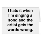 I Hate It When I'm Singing A Song (Front Horizontal)