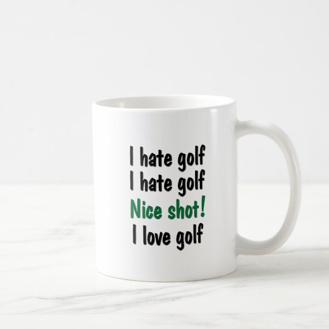 I Hate - Love Golf Coffee Mug (Right)