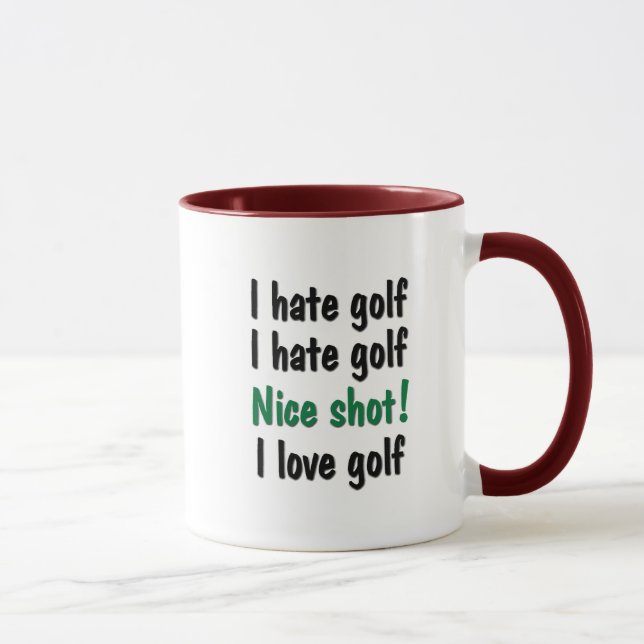 I Hate - Love Golf Mug (Right)
