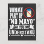 I hate Mayo - Mayonnaise Restaurant Foodie Jokes Postcard
