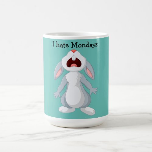 I hate Mondays Bunny Rabbit Mug