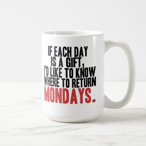 I Hate Mondays Coffee Mug