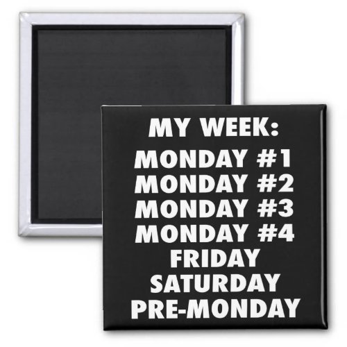 I Hate Mondays _ Funny Novelty Magnet