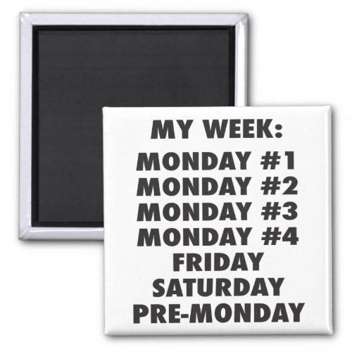 I Hate Mondays _ Funny Novelty Magnet