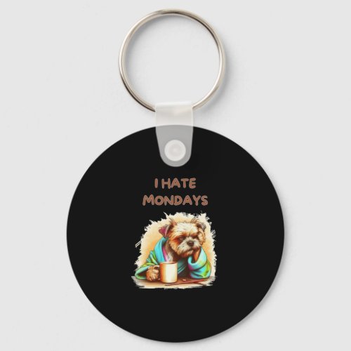 I Hate Mondays Graphic  Keychain