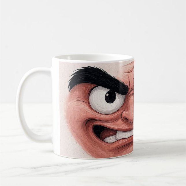 "I Hate Mondays" Mug - The Angry Face That Speaks  (Left)