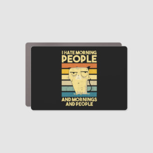 I Hate Morning People Cat Cats Car Magnet