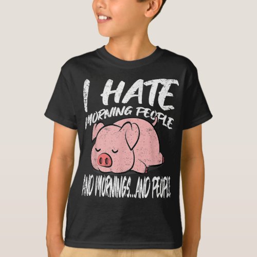 I Hate Morning People  Lazy Animal T_Shirt