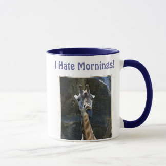 I Hate Mornings, Giraffe Sticking Tongue Out Mug