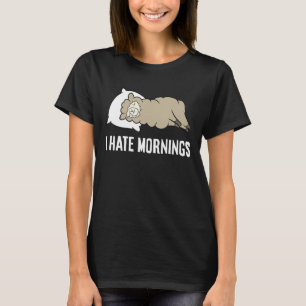 I Hate Mornings Sleeping Alpaca  Alpaca Pajama T-Shirt