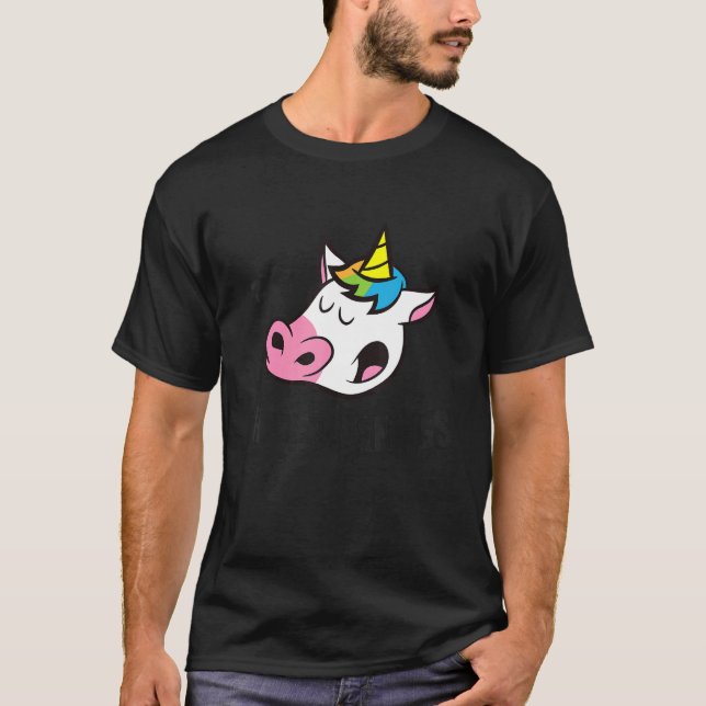 I Hate Mornings Sleeping Unicorn T-Shirt (Front)