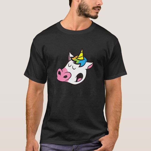 I Hate Mornings Sleeping Unicorn T-Shirt (Front)