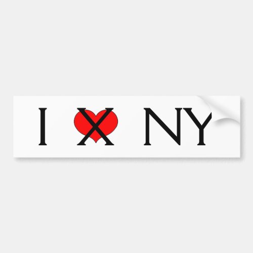 I Hate NY Bumper Sticker