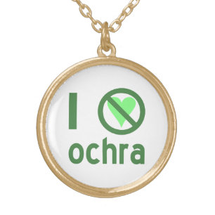 I Hate Ochra No love Gold Plated Necklace