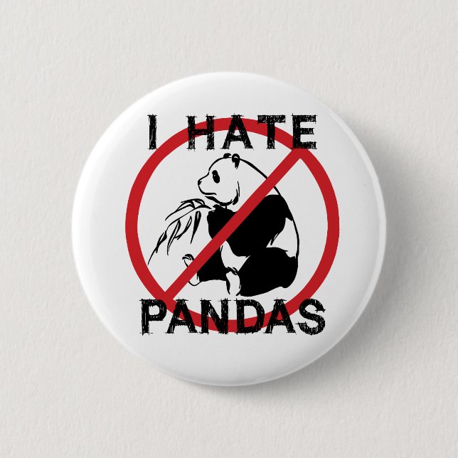 I Hate Pandas Button (Front)