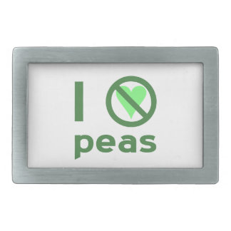 I Hate Peas Green Text Belt Buckle