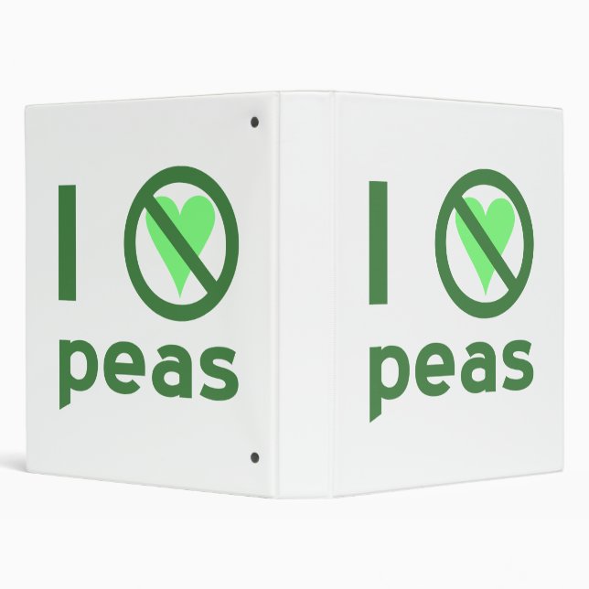 I Hate Peas Green Text Binder (Background)