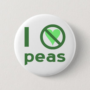 I Hate Peas Green Text Button