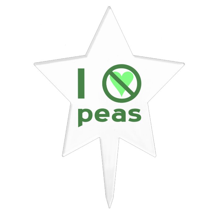 I Hate Peas Star Cake Toppers