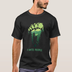I Hate People Camping Lover Bigfoot T-Shirt