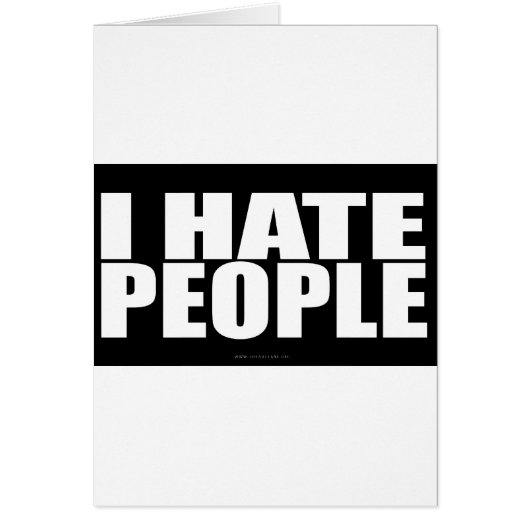 I HATE PEOPLE CARDS (Front)
