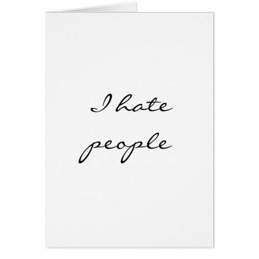 I hate people cards (Front)