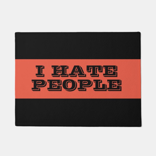 I Hate People Crotchety Door Mat (Front)