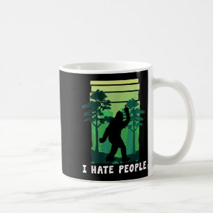 I Hate People - Funny Bigfoot Middle Finger Sasqua Coffee Mug