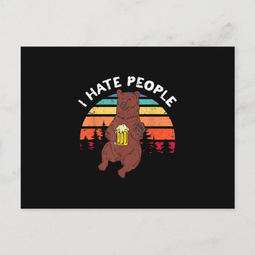 I Hate People _ Funny Camping Trekking Outdoor Postcard