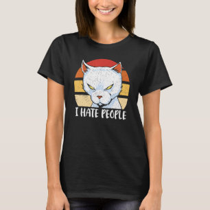 I hate People I Don't Like People Mid Fingure Intr T-Shirt