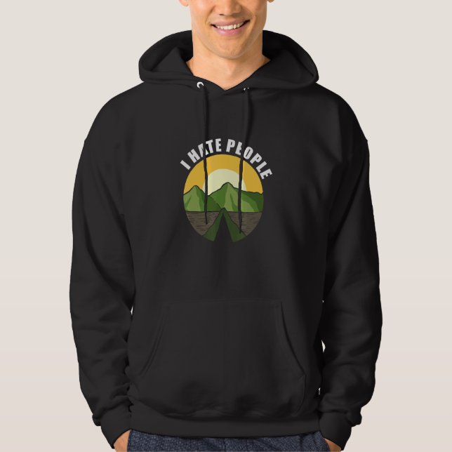 I Hate People Loner or Introvert Hoodie (Front)
