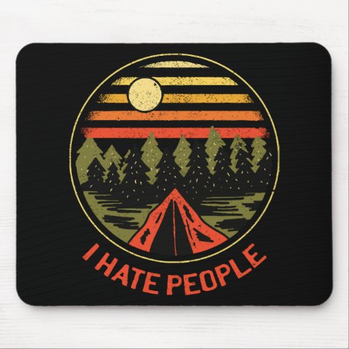 I hate people mouse pad