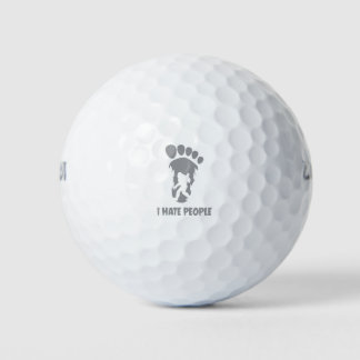 I Hate People Offensive Humorous Bigfoot Golf Balls