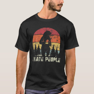 I Hate People Retro Outdoor Camping Design For Adv T-Shirt