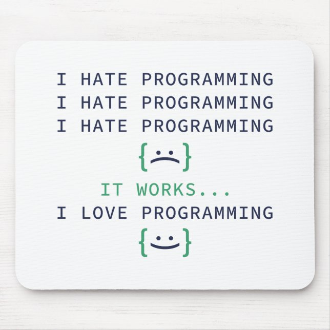 I Hate Programming Mouse Pad (Front)