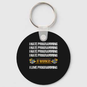 I Hate Programming Programmer Developer Coder Gift Keychain