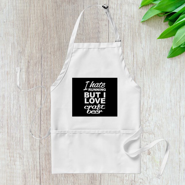 I Hate Running But I Love Craft Beer  Adult Apron (Creator Uploaded)