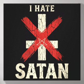 I Hate Satan Canvas Photo Tile