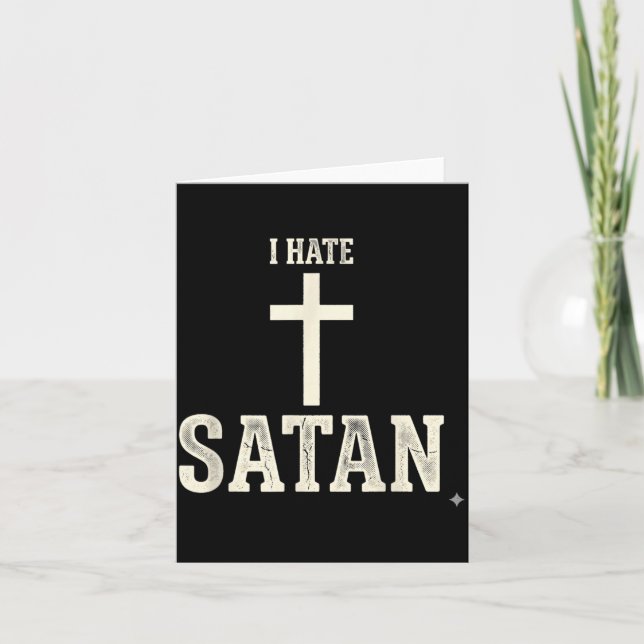 I Hate Satan Card (Front)