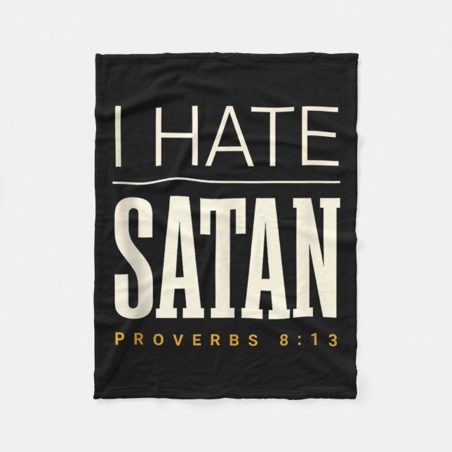 I Hate Satan Fleece Blanket (Front)