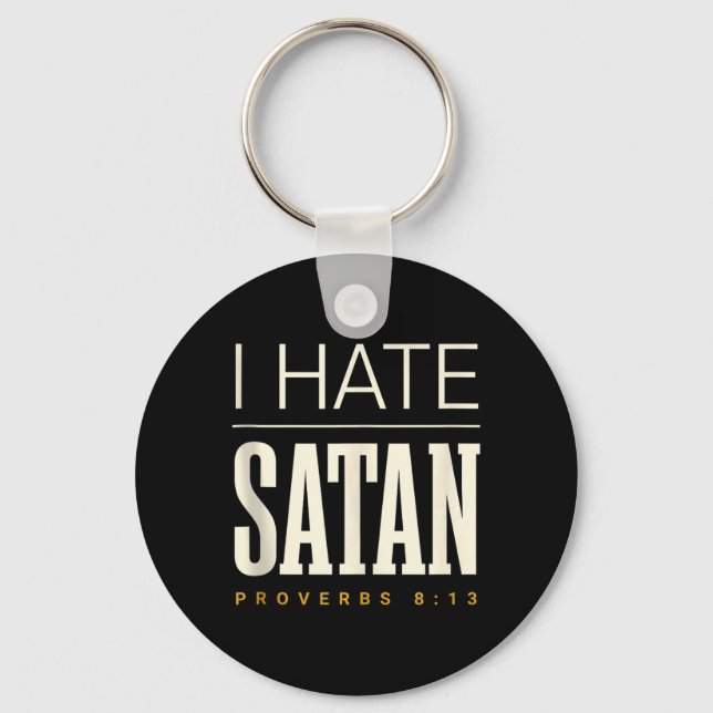 I Hate Satan Keychain (Front)