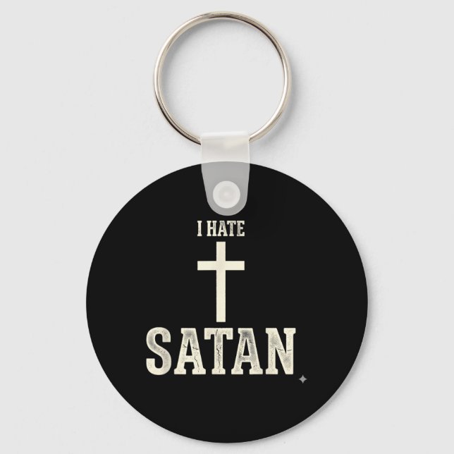 I Hate Satan Keychain (Front)