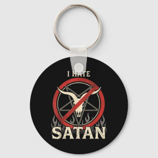I Hate Satan Keychain