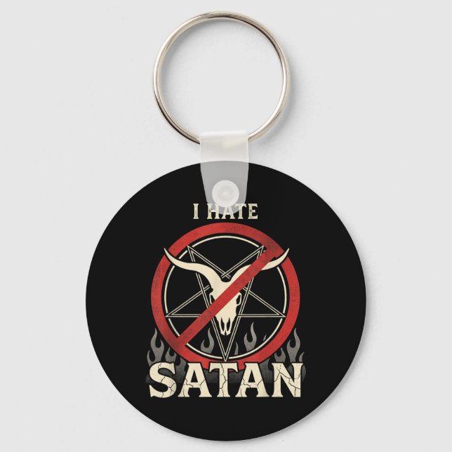 I Hate Satan Keychain (Front)